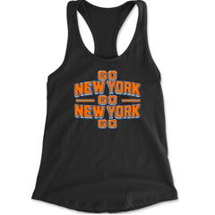 Go New York Go Basketball Racerback Tank Top for Women Black