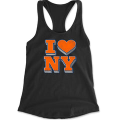 New York City Pride Heart Racerback Tank Top for Women Black