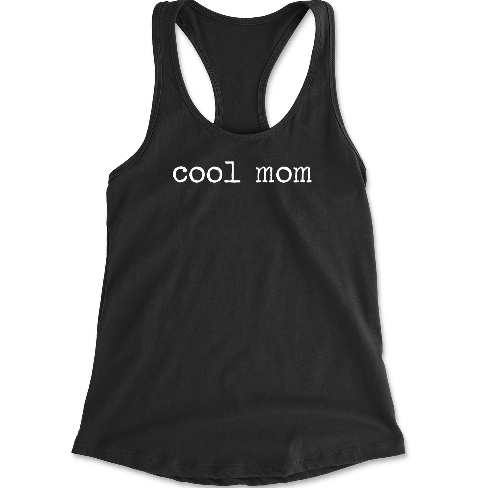 Cool Mom Mother Mama Racerback Tank Top for Women Black