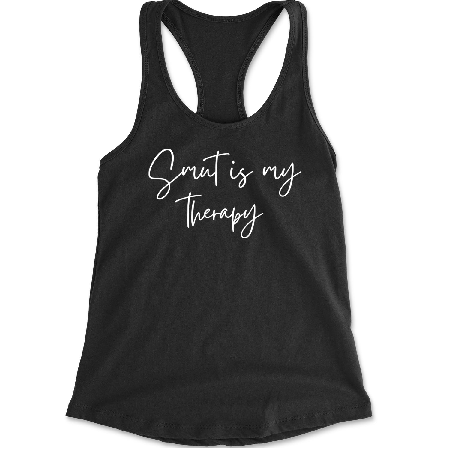 Smut Is My Therapy Romantasy Racerback Tank Top for Women Hot Pink
