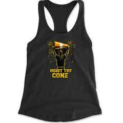 Hoist The Cone Pittsburgh Pride Racerback Tank Top for Women Black