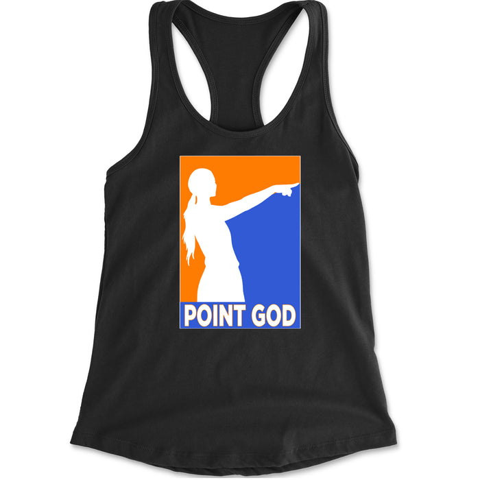 Point God Cunningham Basketball Pointing Meme  Racerback Tank Top for Women