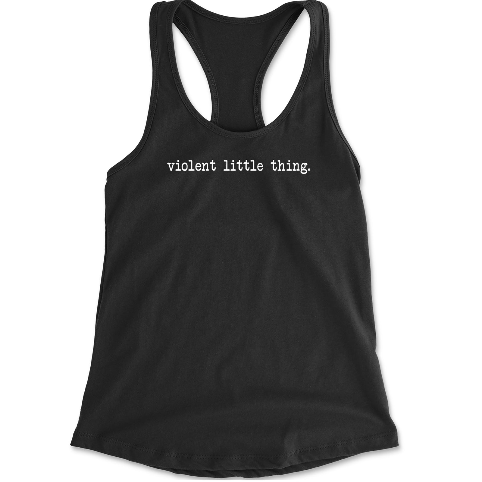 Typeface Violent Little Thing Racerback Tank Top for Women Black
