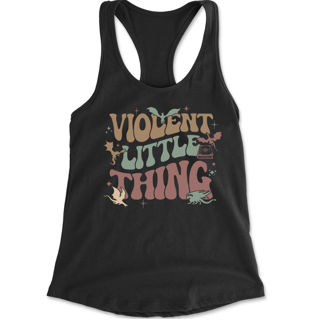 Violent Little Thing Dragon Racerback Tank Top for Women Black