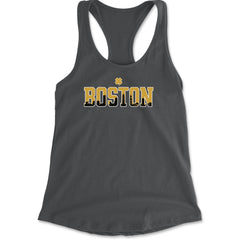 Boston City Pride Irish Racerback Tank Top for Women Charcoal Grey