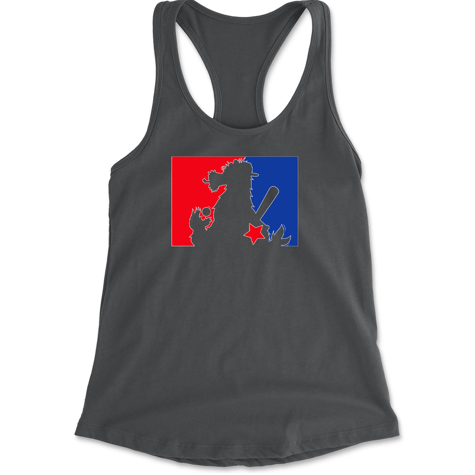 Philly Baseball Phan Racerback Tank Top for Women Charcoal Grey