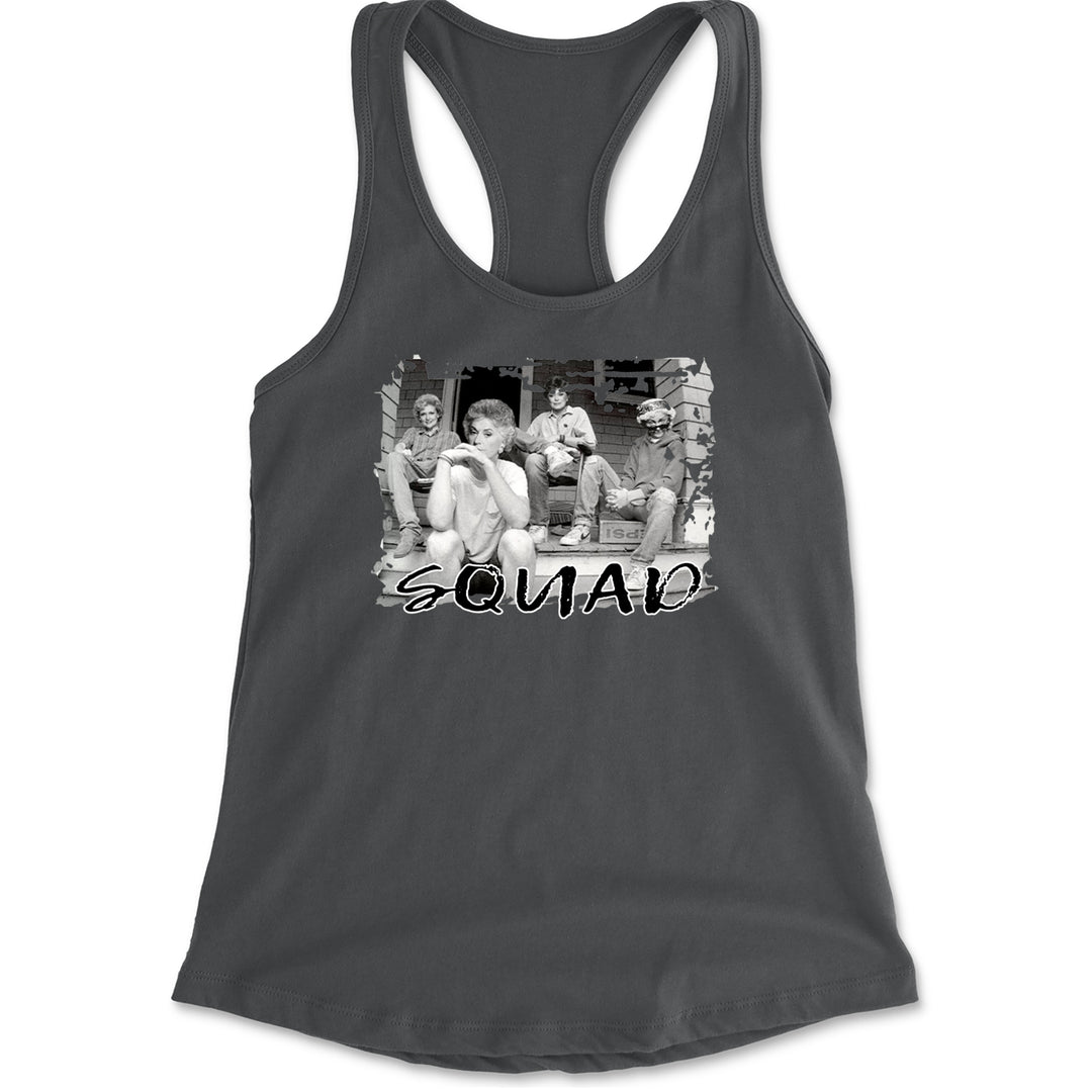 Squad Golden Girls Racerback Tank Top for Women Charcoal Grey