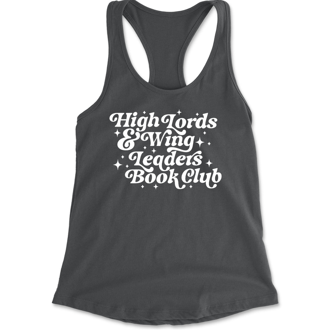 High Lords and Wingleaders Club Romantasy Racerback Tank Top for Women Charcoal Grey