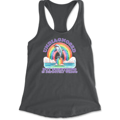 Undiagnosed But Something Is Definitely Wrong Racerback Tank Top for Women Charcoal Grey