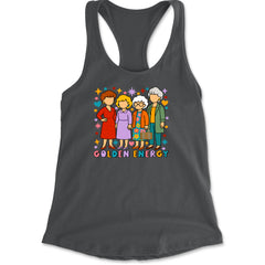 Golden Forever Golden Girls Racerback Tank Top for Women Charcoal Grey