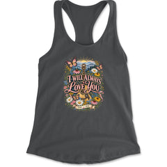 I Will Always Love You Dolly Racerback Tank Top for Women Charcoal Grey