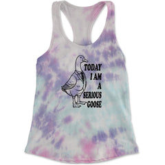 Today I Am A Serious Goose Racerback Tank Top for Women Cotton Candy