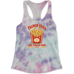 French Fries Are Finger Food IYKYK Racerback Tank Top for Women Cotton Candy