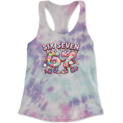 67 Candy Swirl Meme Racerback Tank Top for Women Cotton Candy