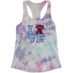 Love Philly Liberty Bell Racerback Tank Top for Women Cotton Candy
