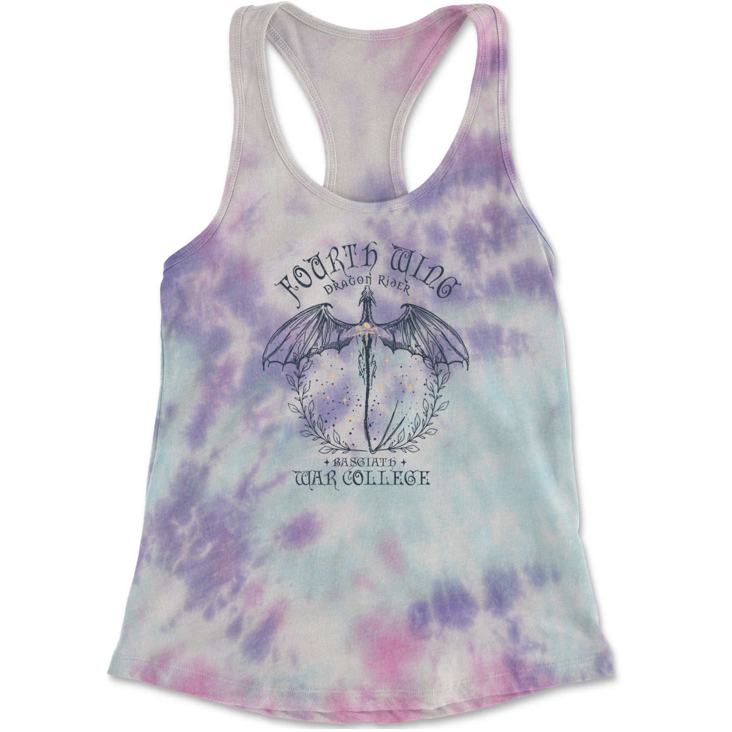 Fourth Wing Dragon Rider Vintage Basgiath War College Racerback Tank Top for Women Cotton Candy