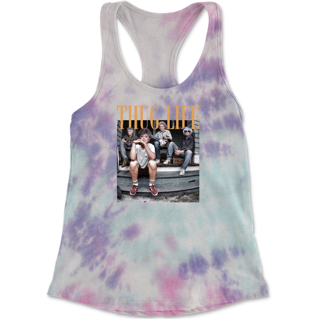 Golden Girls Thug Life Street Racerback Tank Top for Women Cotton Candy