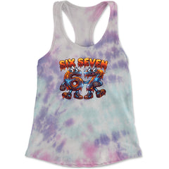 67 Lava Lightning Six Seven Meme Racerback Tank Top for Women Cotton Candy
