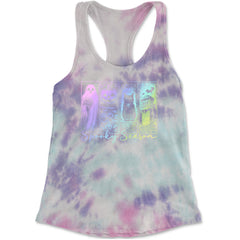 Spooky Season Cute Pastel Halloween Design Racerback Tank Top for Women Cotton Candy