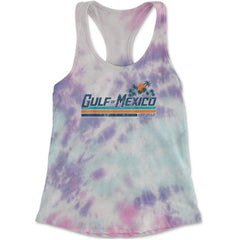 Gulf Of Mexico Established Year 1550 Racerback Tank Top for Women Cotton Candy