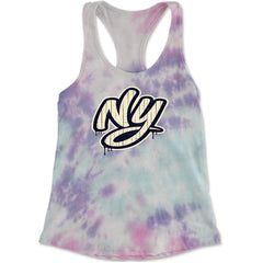 NYC New York City Grunge Street Racerback Tank Top for Women Cotton Candy