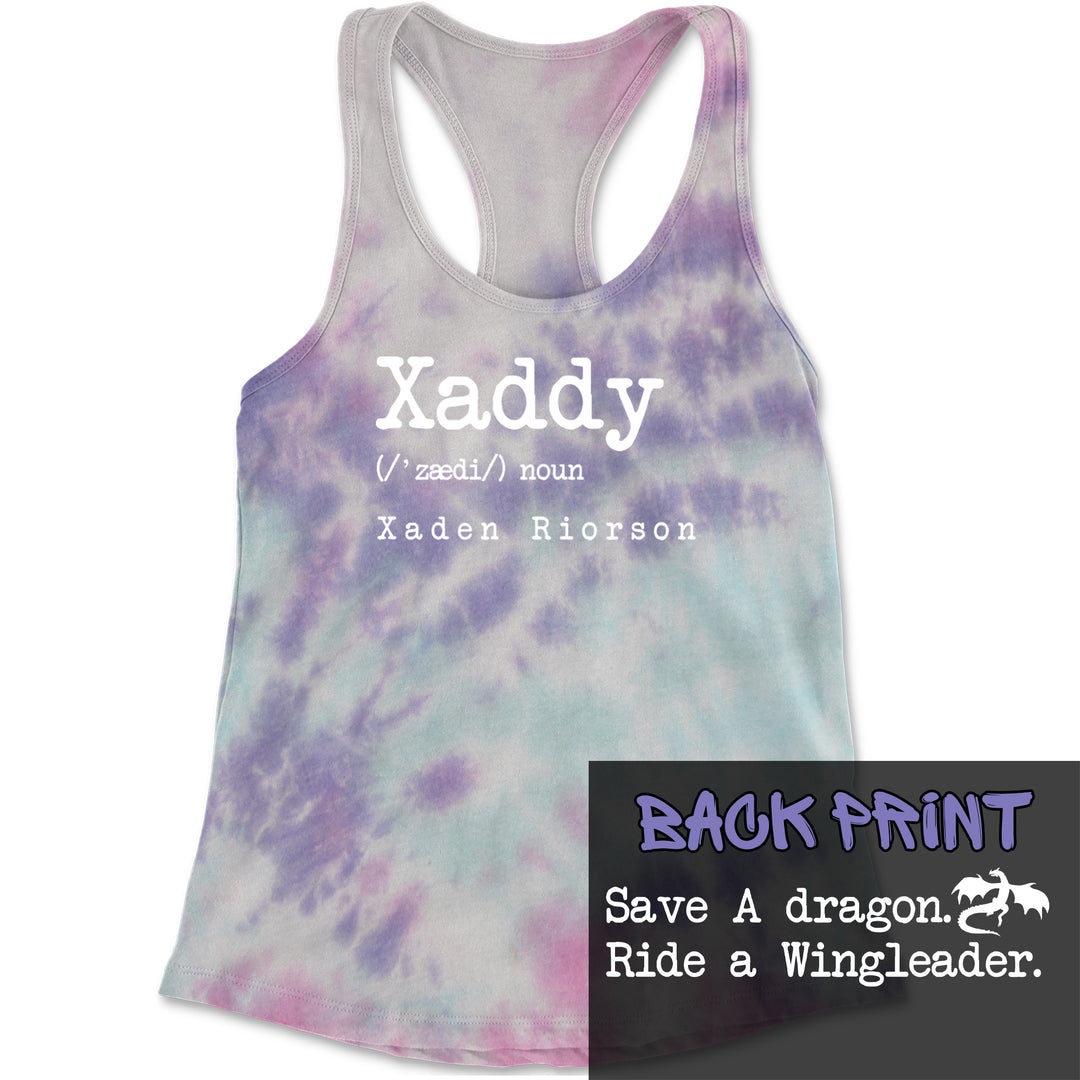 Xaddy Save A Dragon Ride A Wingleader Racerback Tank Top for Women Cotton Candy