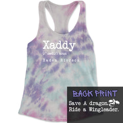 Xaddy Save A Dragon Ride A Wingleader Racerback Tank Top for Women Cotton Candy
