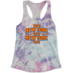 Go New York Go Basketball Racerback Tank Top for Women Cotton Candy