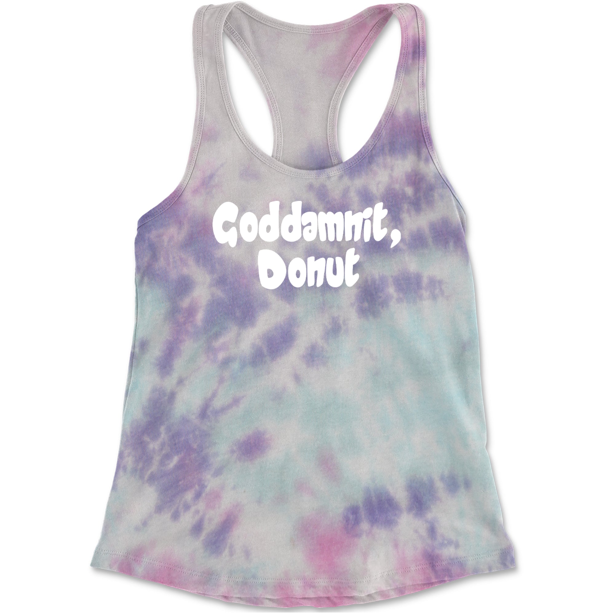 Godd-mnit, Donut Carl Racerback Tank Top for Women Cotton Candy