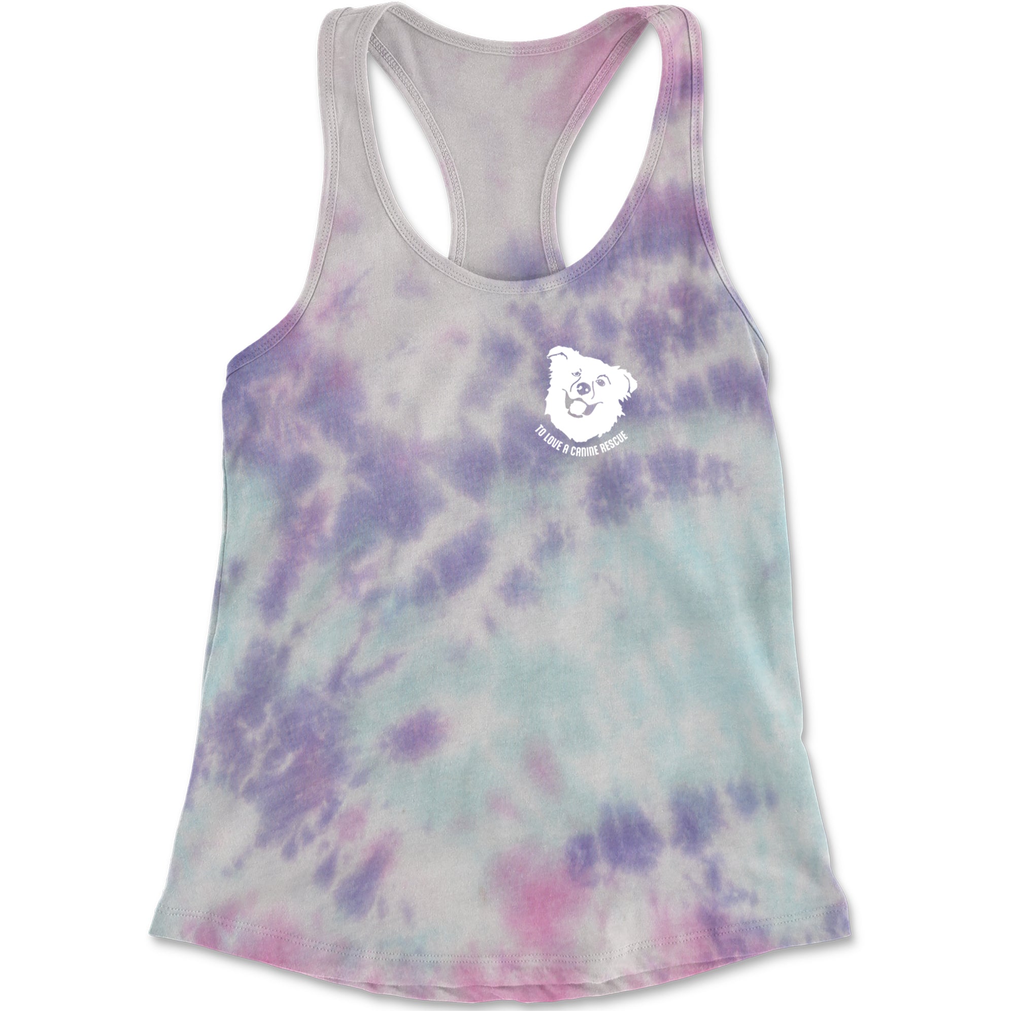 TLC Chelsea's Barking Back Racerback Tank Top for Women Cotton Candy