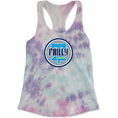 Philly Pride Liberty Bell Racerback Tank Top for Women Cotton Candy