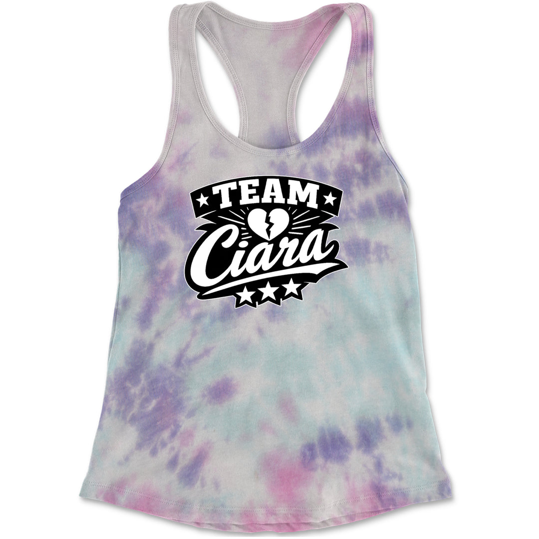 Team Ciara Scamanda Broken Heart Racerback Tank Top for Women Cotton Candy