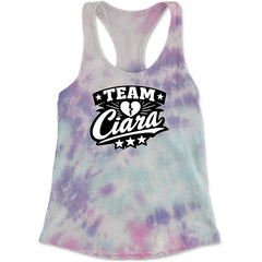 Team Ciara Scamanda Broken Heart Racerback Tank Top for Women Cotton Candy