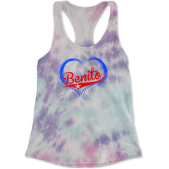 Benito Heart Puerto Rico Racerback Tank Top for Women Cotton Candy