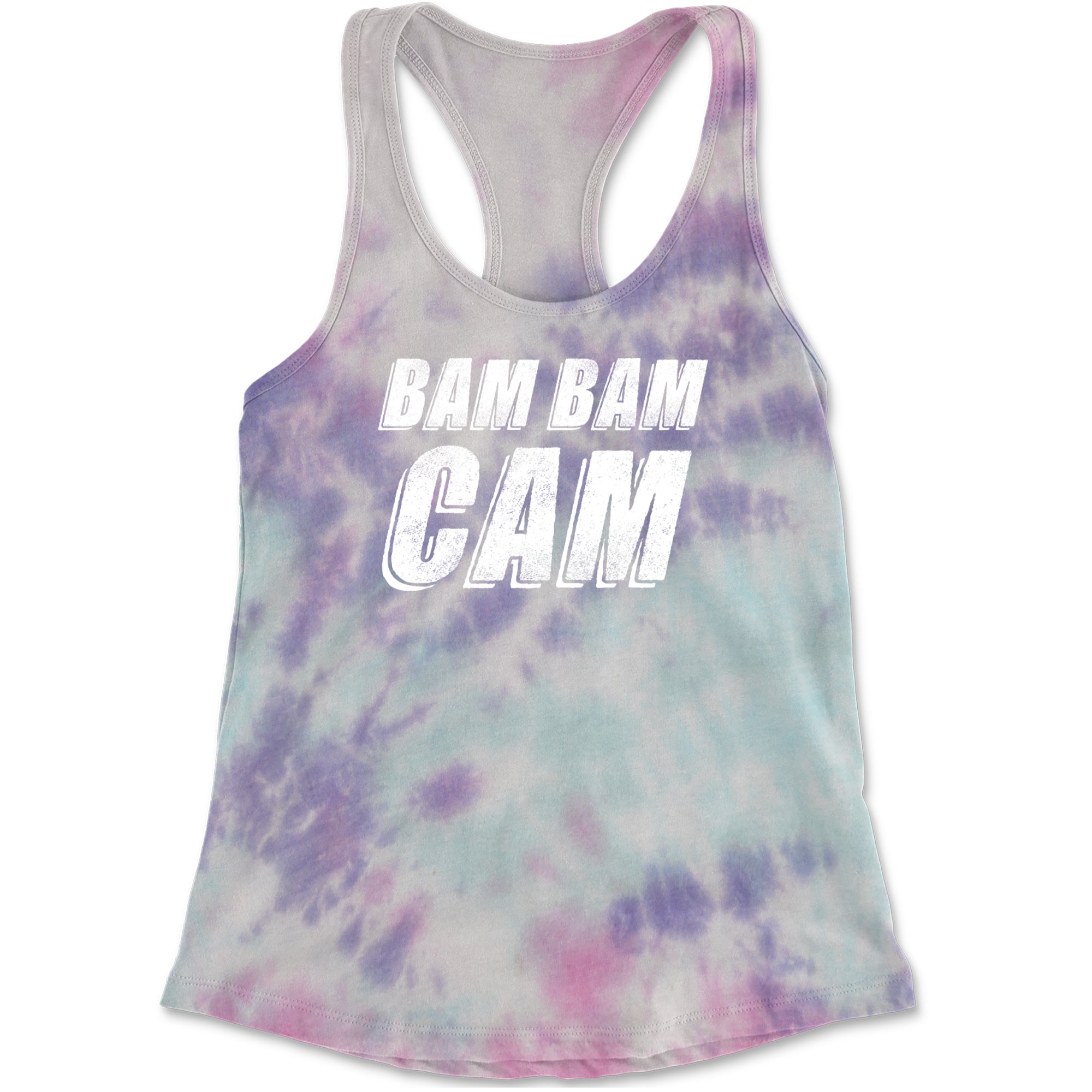 Bam Bam Cam Racerback Tank Top for Women Cotton Candy