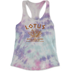 Lotus Hotel and Casino Racerback Tank Top for Women Cotton Candy