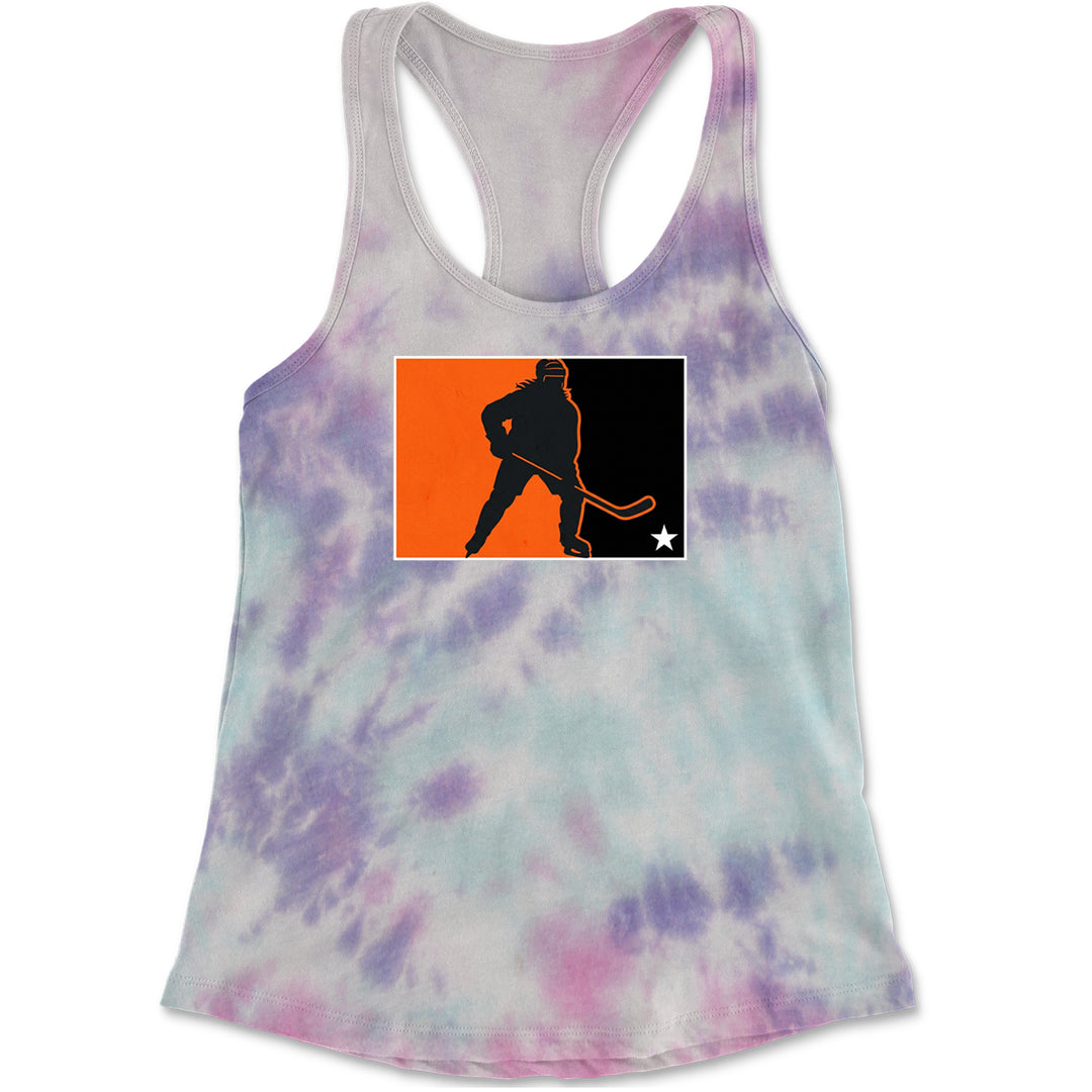 Hockey Enforcer Retro Vintage Racerback Tank Top for Women Cotton Candy