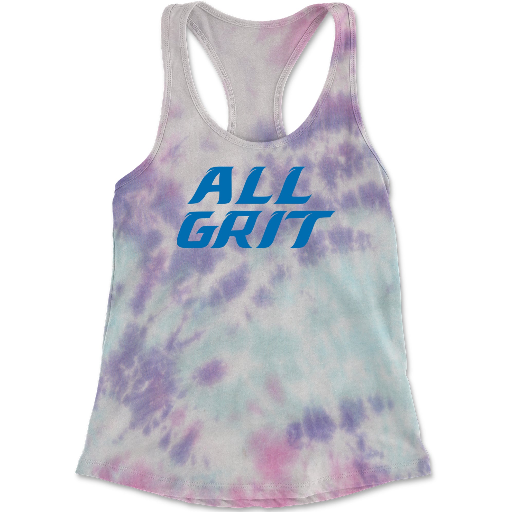 All Grit Detroit Football Racerback Tank Top for Women Cotton Candy