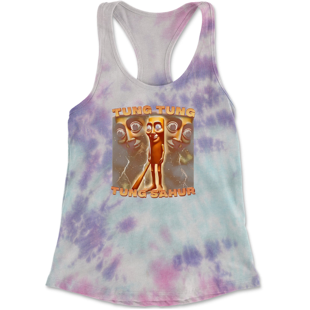 Tung Tung Tung Sahur Enforcer Racerback Tank Top for Women Cotton Candy