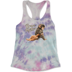 Punch Brave Together Stuffed Animal Racerback Tank Top for Women Cotton Candy