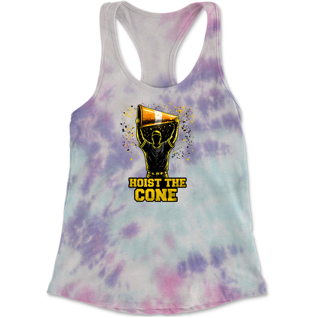 Hoist The Cone Pittsburgh Pride Racerback Tank Top for Women Cotton Candy