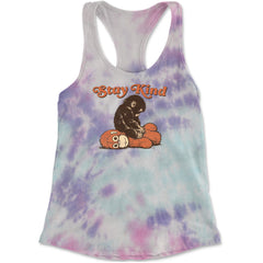 Punch Stay Kind Macaque Racerback Tank Top for Women Cotton Candy