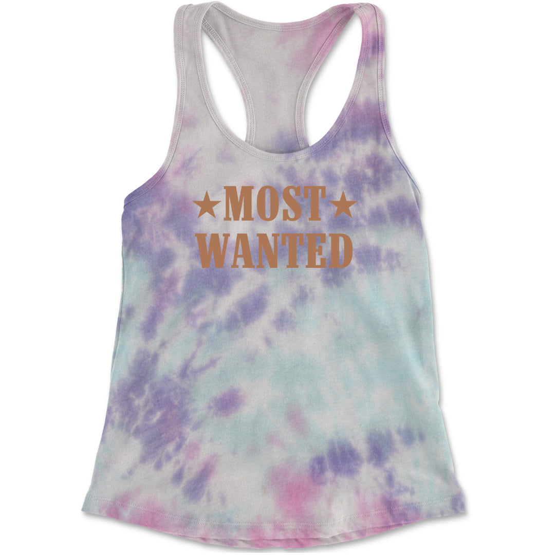 Most Wanted Cowboy Racerback Tank Top for Women Cotton Candy