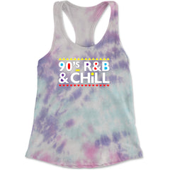 90s R&B and Chill Retro Throwback Racerback Tank Top for Women Cotton Candy