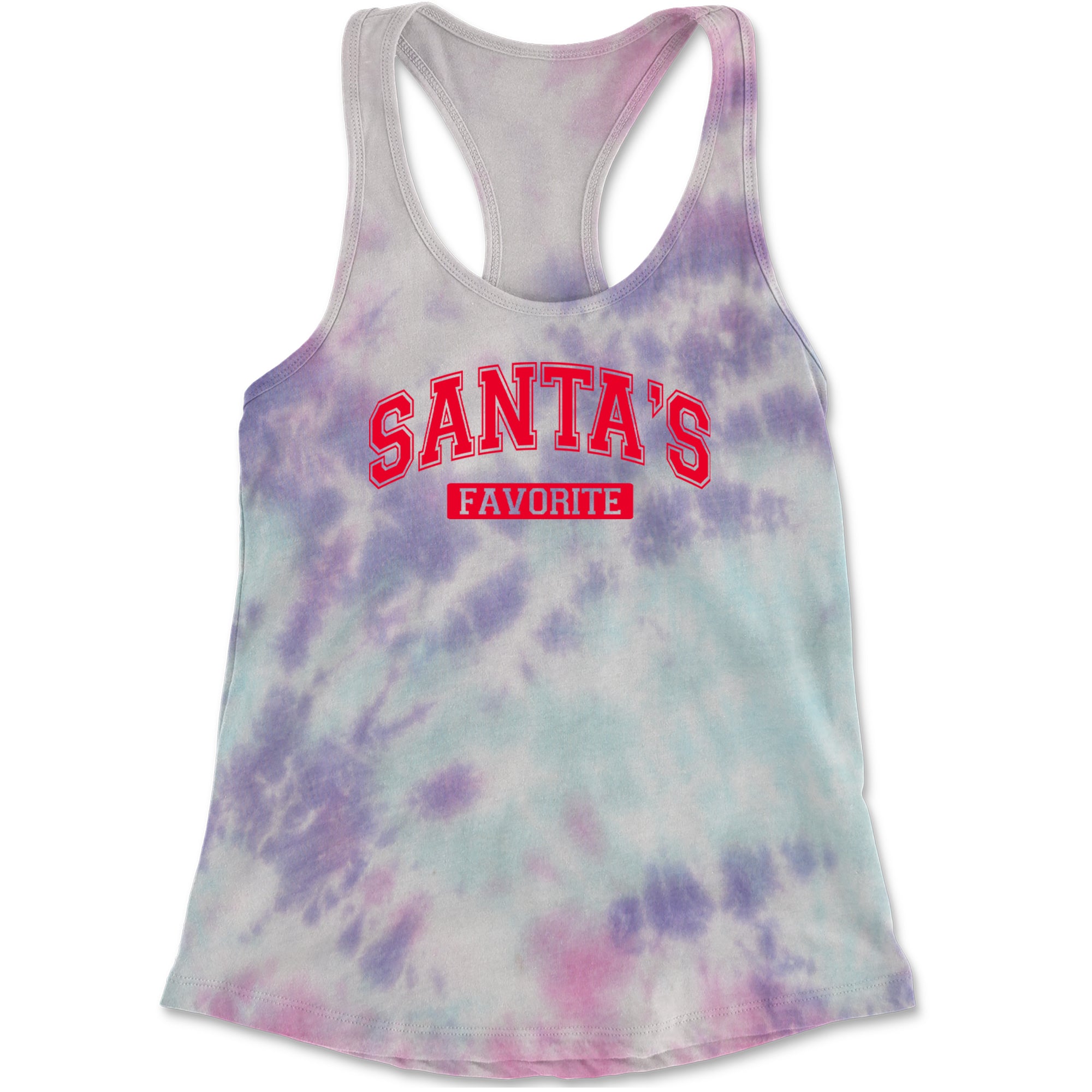 Santa's Favorite Racerback Tank Top for Women Cotton Candy