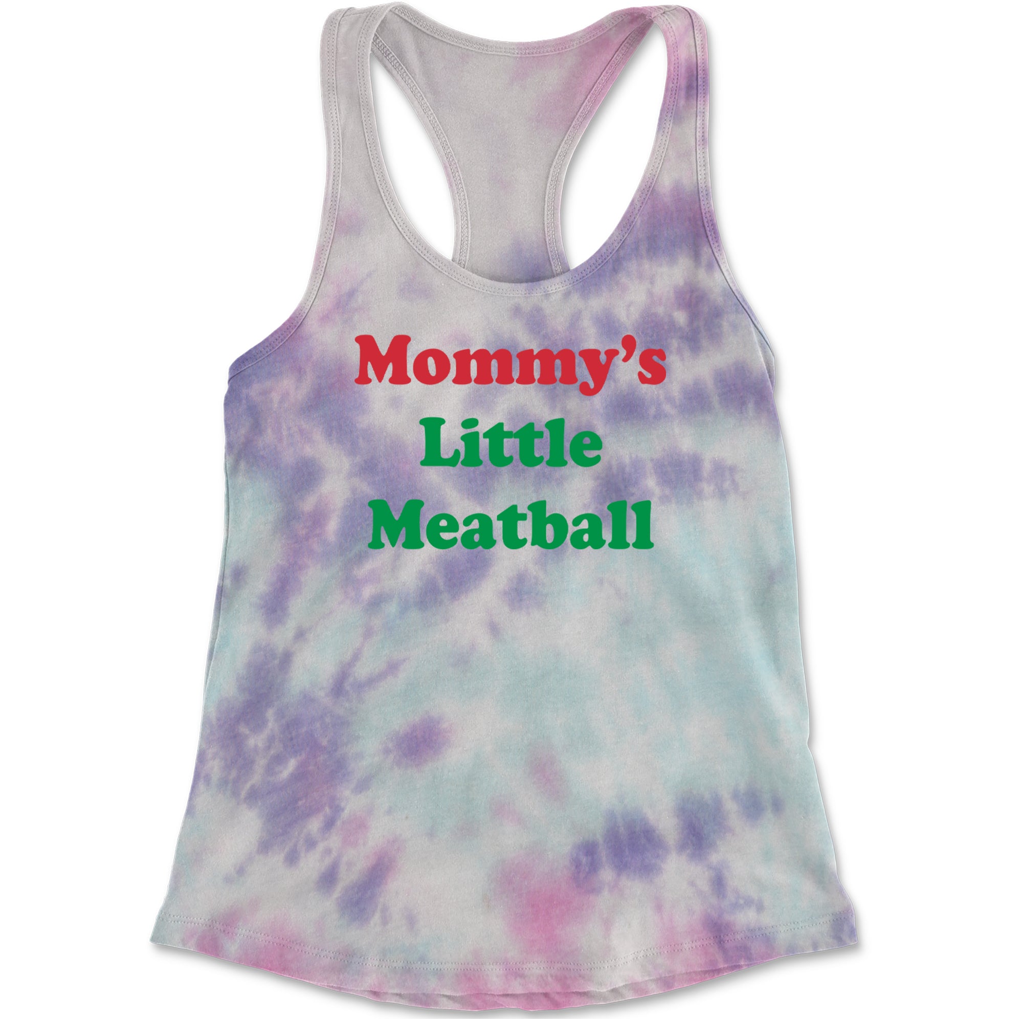 Mommy's Little Meatball Love Island Racerback Tank Top for Women Cotton Candy