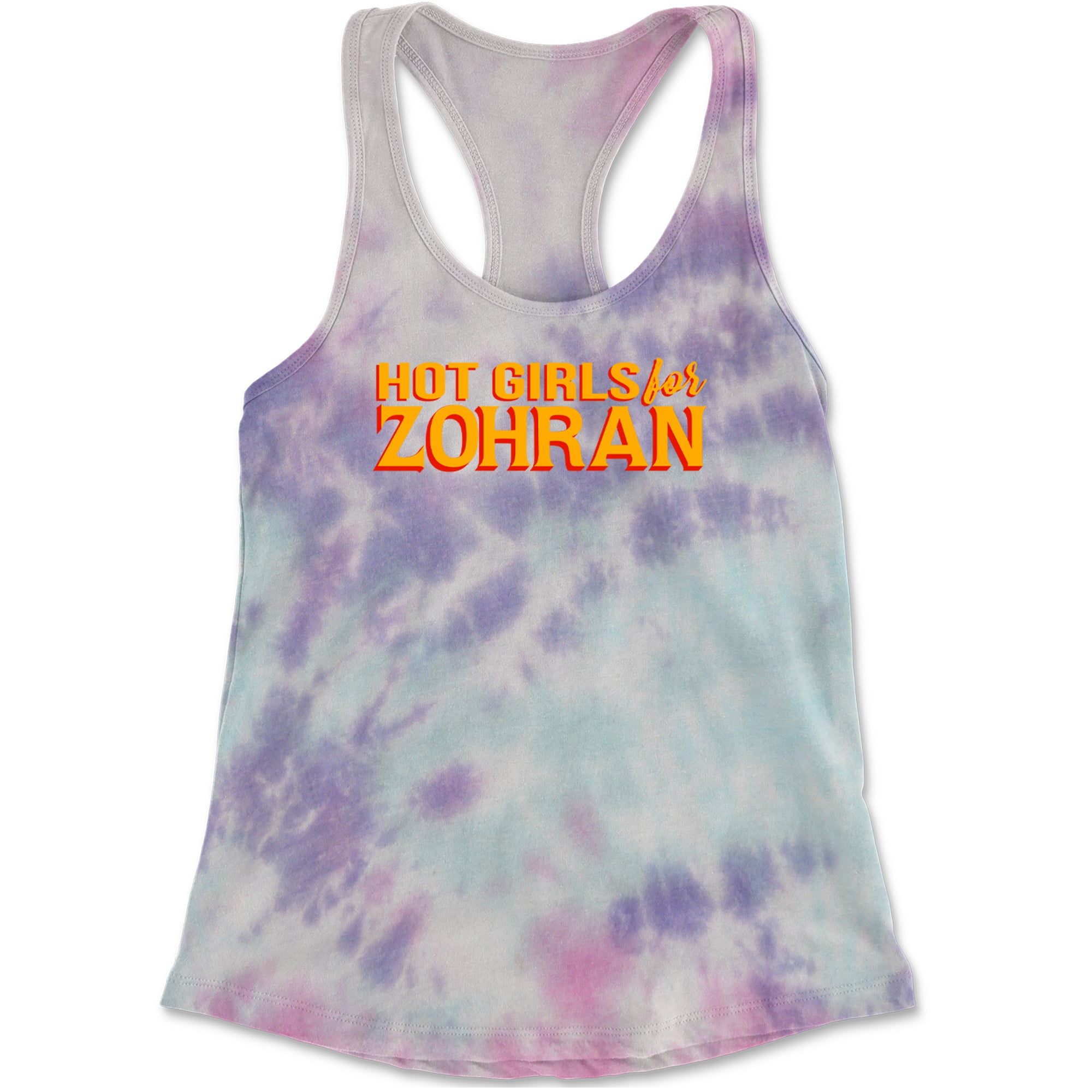 Hot Girls for Zohran Meme Racerback Tank Top for Women Cotton Candy