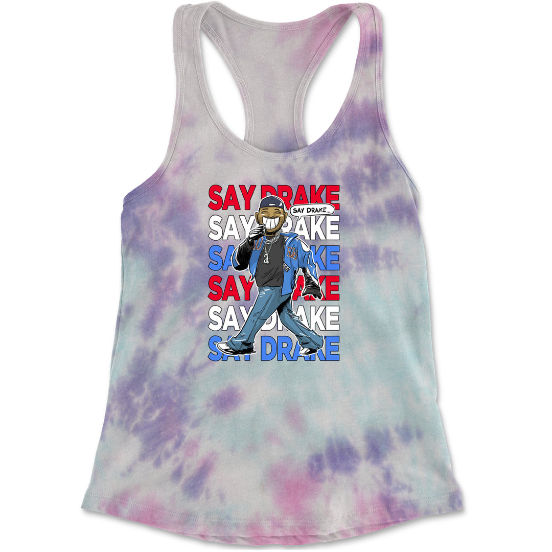 Say Drake Smiling Meme Mustard Racerback Tank Top for Women Cotton Candy