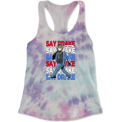 Say Drake Smiling Meme Mustard Racerback Tank Top for Women Cotton Candy
