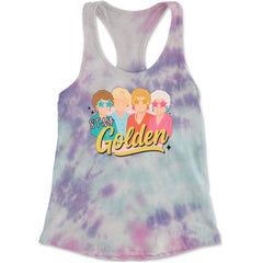 Stay Golden Girls Retro Racerback Tank Top for Women Cotton Candy